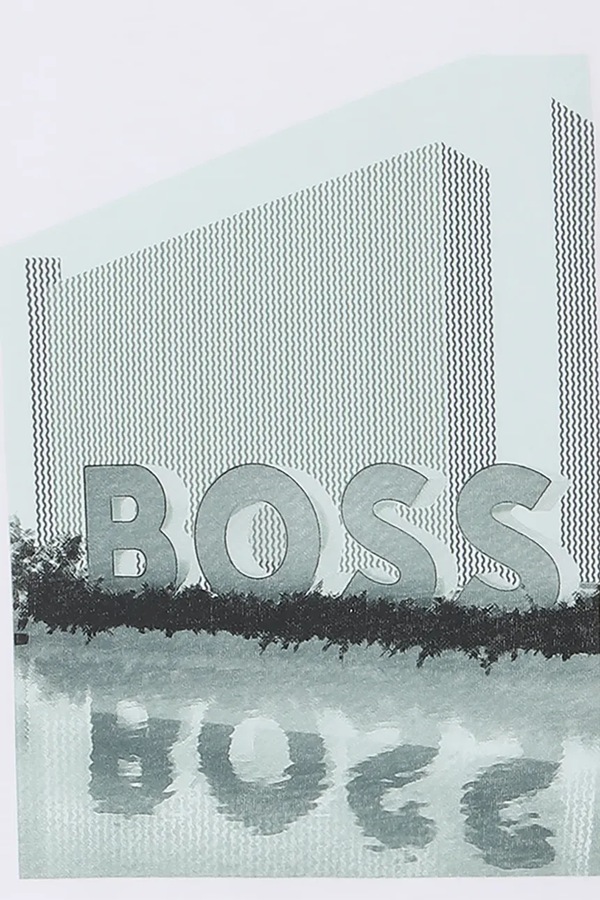 Дитяча бавовняна футболка BOSS колір білий фото 3