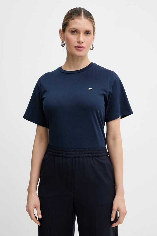 Хлопковая футболка Weekend Max Mara VENACO цвет синий