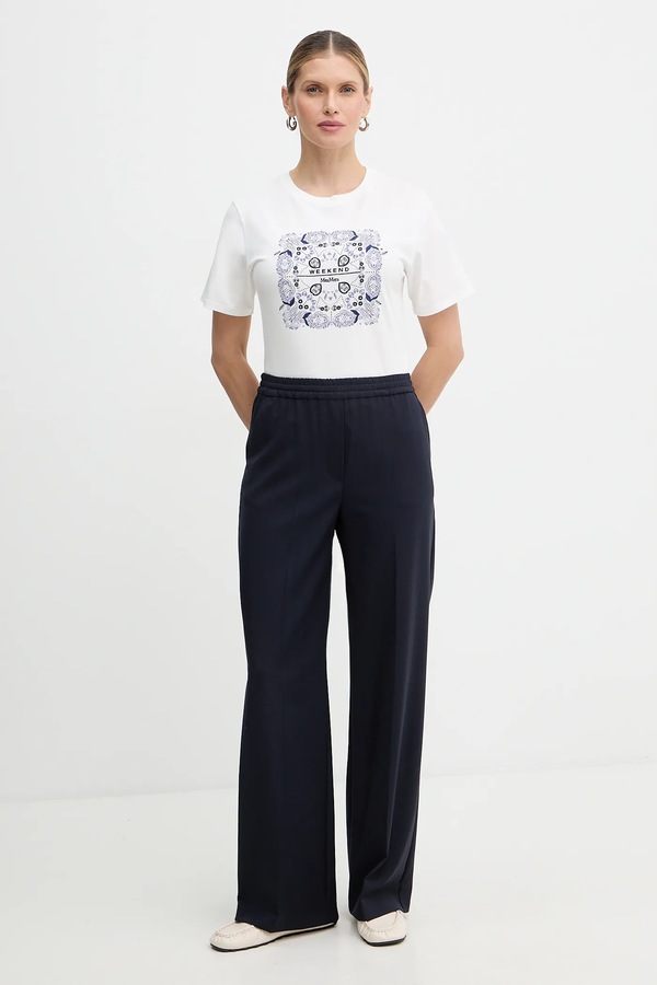 Бавовняна футболка Weekend Max Mara WEST колір білий фото 2