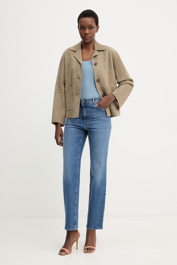 Топ жіночий з віскозою Weekend Max Mara COSE колір блакитний