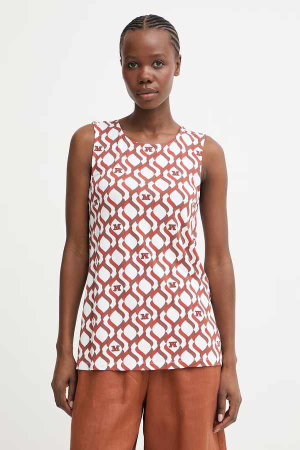 Блузка женская с вискозой Max Mara Beachwear PELOTA цвет оранжевый