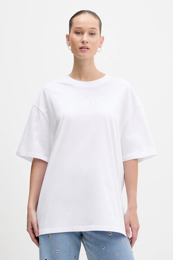 Хлопковая футболка HUGO Blue Oversized _Tee_B_9 цвет белый