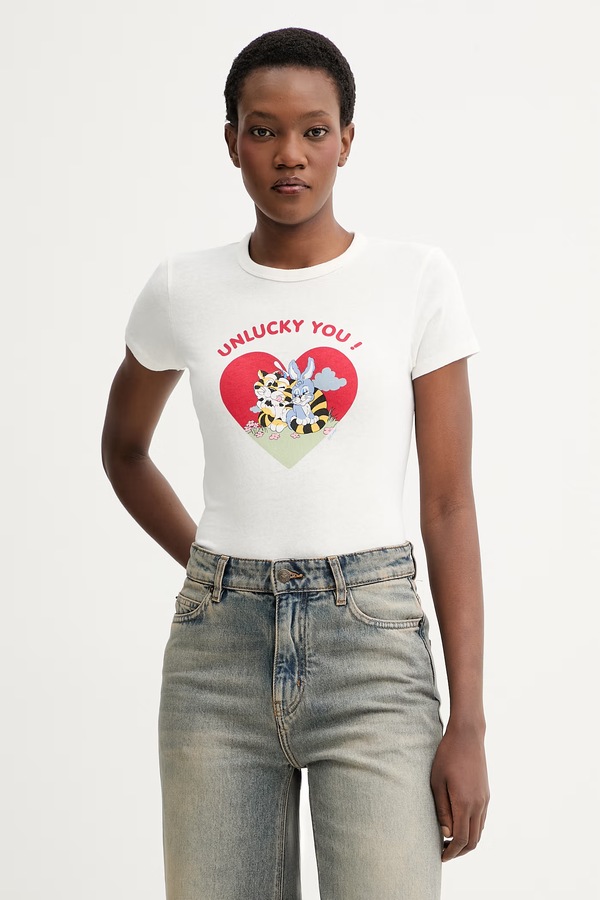 Хлопковая футболка Kenzo цвет бежевый