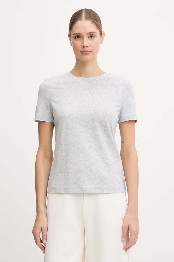 Футболка женская с хлопком Guess TRACEY цвет серый