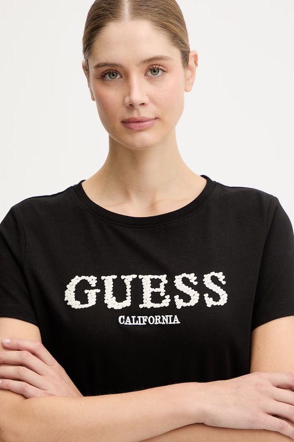Футболка Guess GIUDITTA колір чорний фото 4