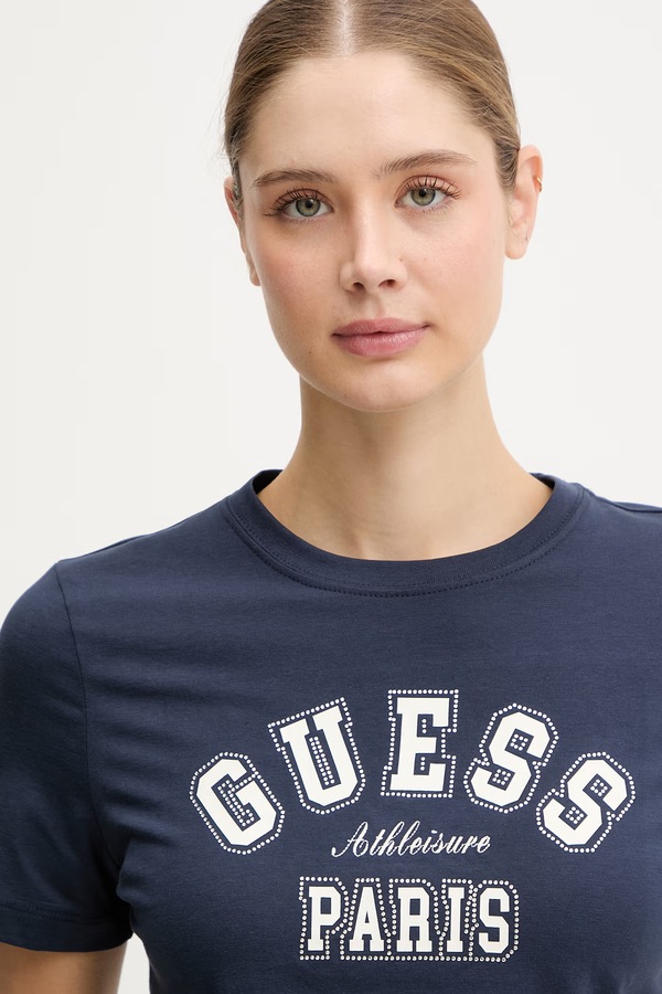Футболка Guess ANITA колір синій фото 4