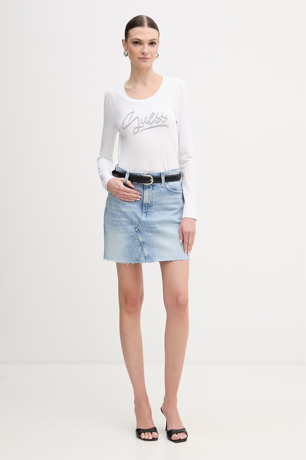 Лонгслив Guess цвет белый