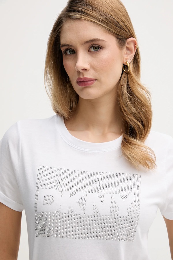 Футболка DKNY колір білий фото 4