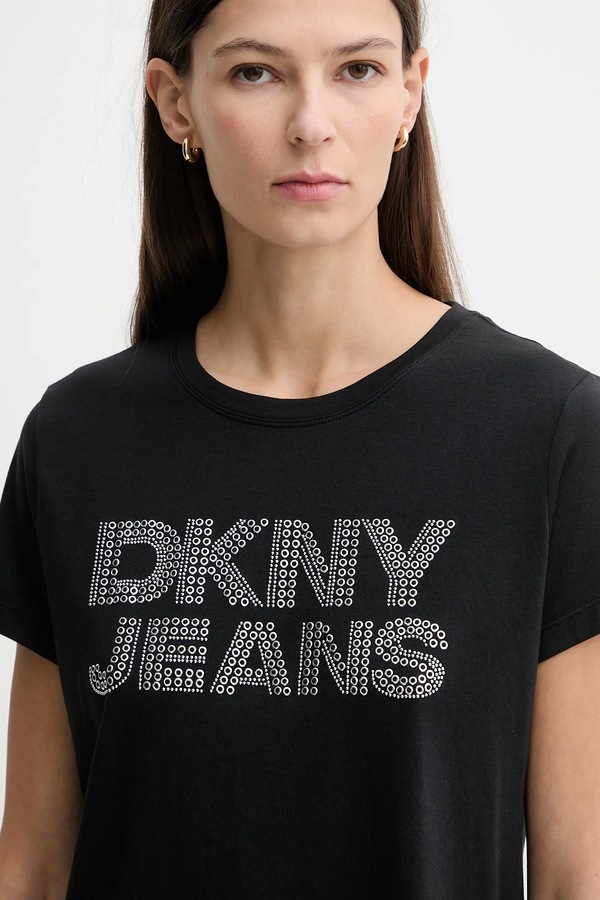 Футболка DKNY колір чорний фото 4