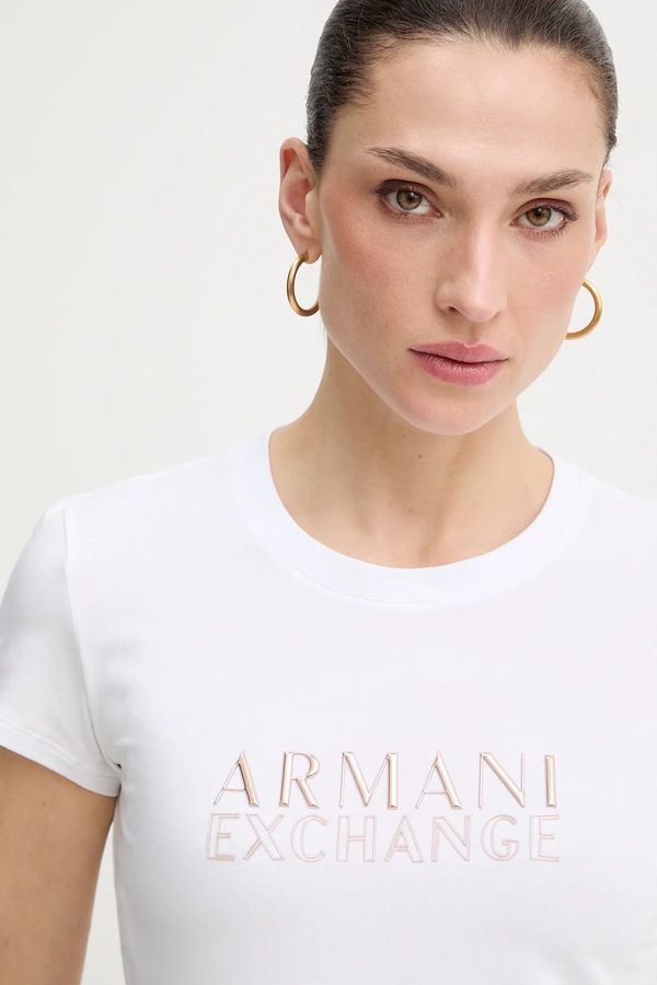 Футболка Armani Exchange колір білий фото 4