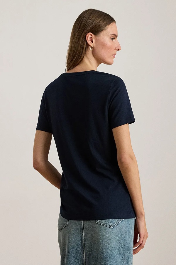 Футболка Lauren Ralph Lauren колір синій