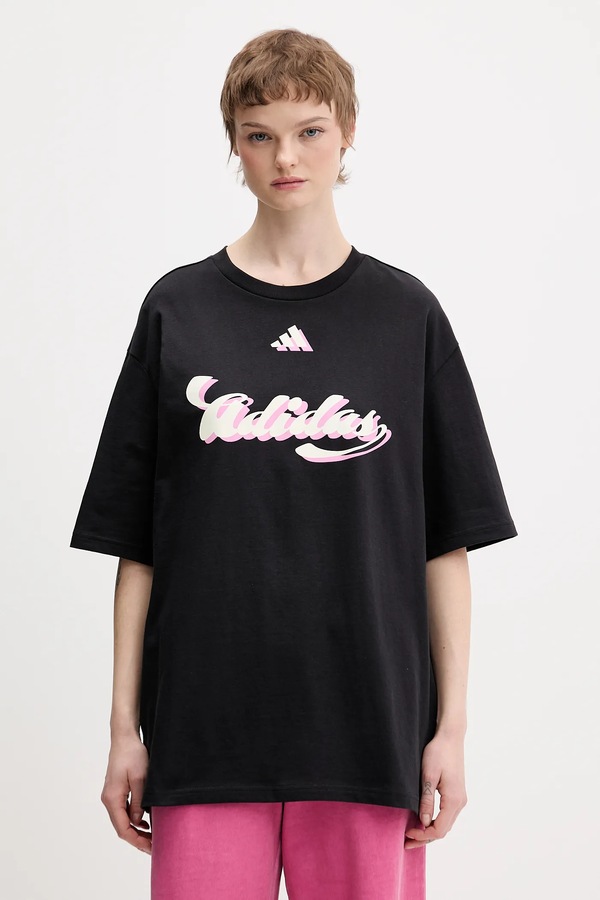 Бавовняна футболка adidas House of Tiro колір чорний