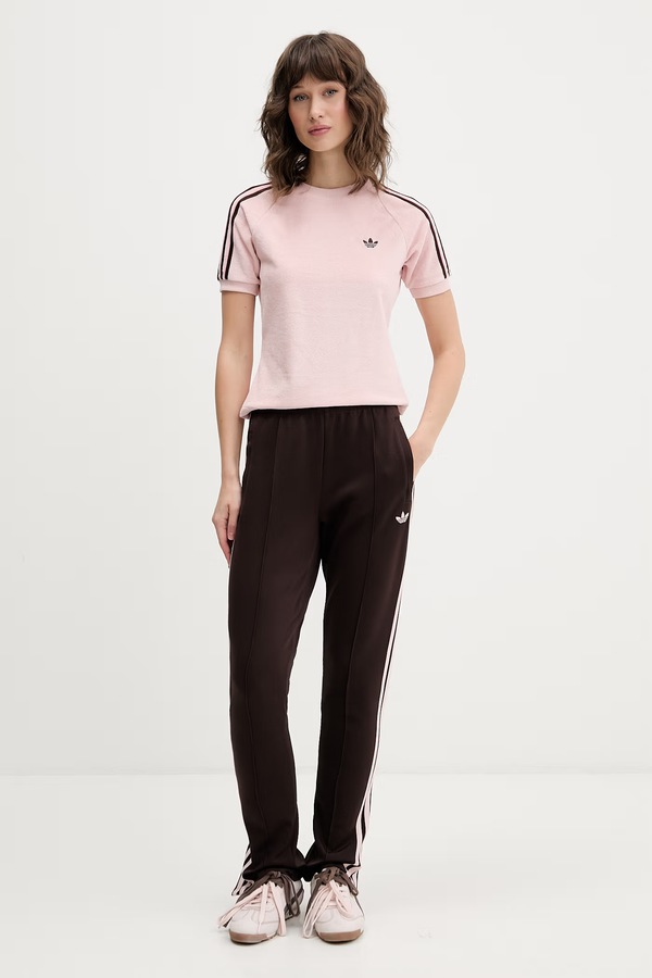 Футболка женская с хлопком adidas Originals цвет розовый