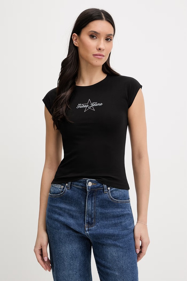 Футболка Guess Jeans колір чорний