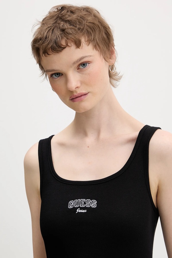 Топ Guess Jeans колір чорний фото 4