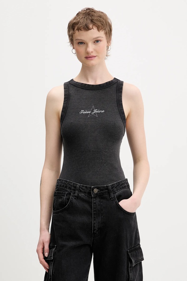 Топ Guess Jeans колір чорний