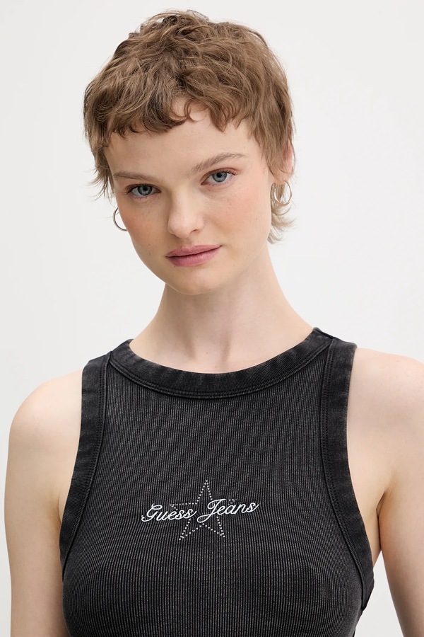 Топ Guess Jeans колір чорний фото 4