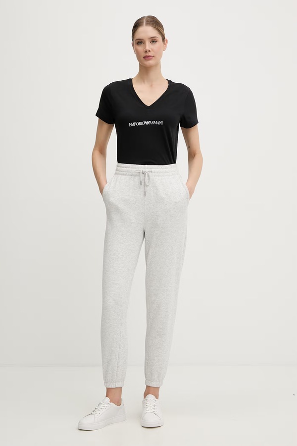 Футболка жіноча з бавовною Emporio Armani Underwear колір чорний