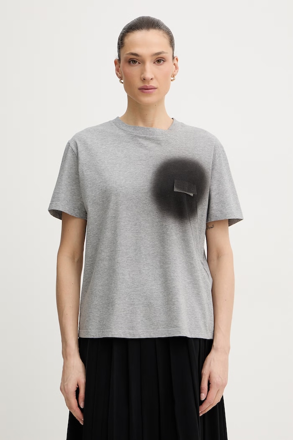 Бавовняна футболка MM6 Maison Margiela колір сірий