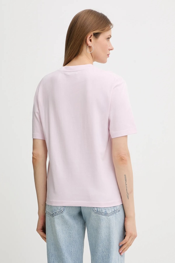 Хлопковая футболка Marc O'Polo цвет розовый фото 2