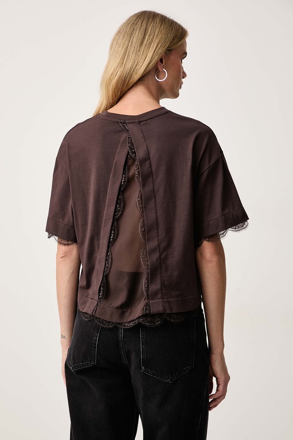 Футболка женская AllSaints NIA цвет коричневый фото 2