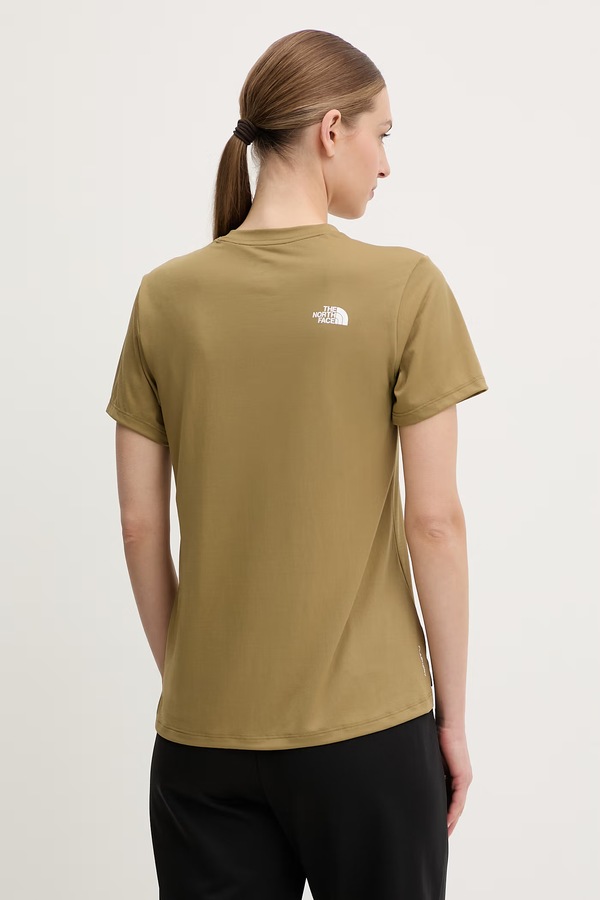 Футболка The North Face колір зелений фото 3