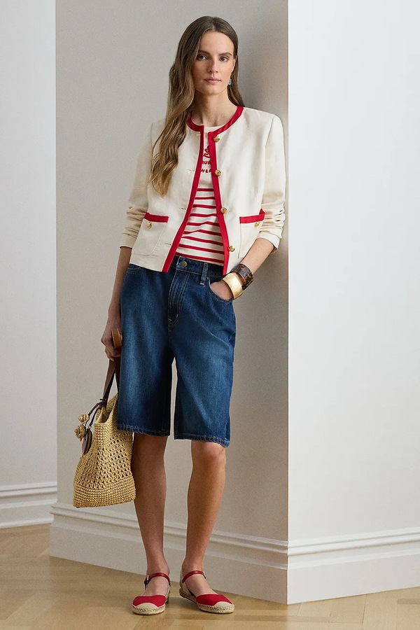 Футболка женская хлопковая Lauren Ralph Lauren цвет бежевый фото 2