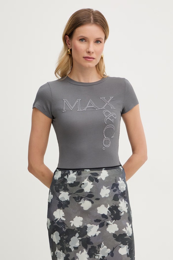 Футболка жіноча із модалу Max&Co. MCLGIRONE колір сірий