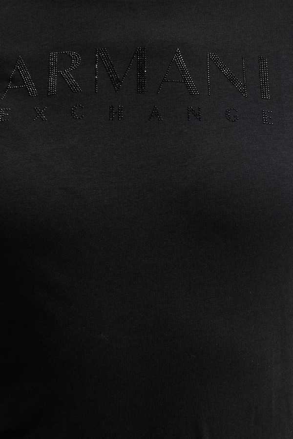 Бавовняна футболка Armani Exchange колір чорний фото 4