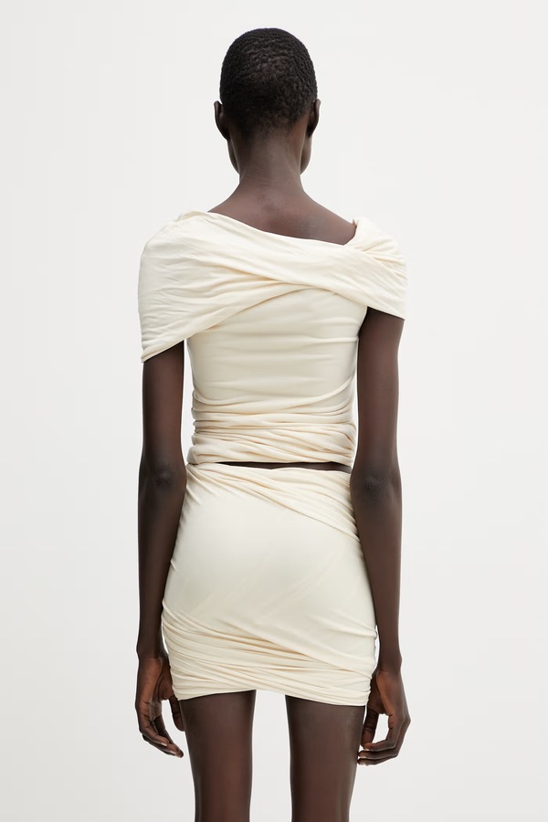 Блузка на беретелях жіноча віскозна Rick Owens Lilies Lola колір бежевий фото 2