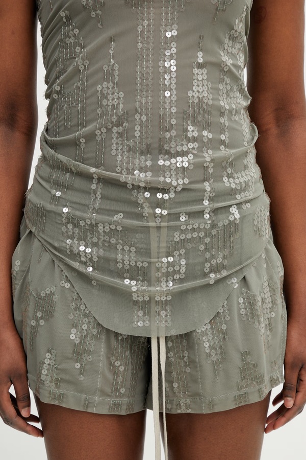 Блузка на бретелях жіноча Rick Owens Lilies Basic колір зелений фото 4