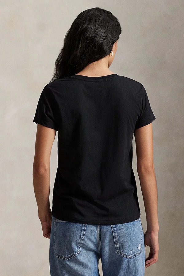 Футболка basic жіноча бавовняна Polo Ralph Lauren колір чорний