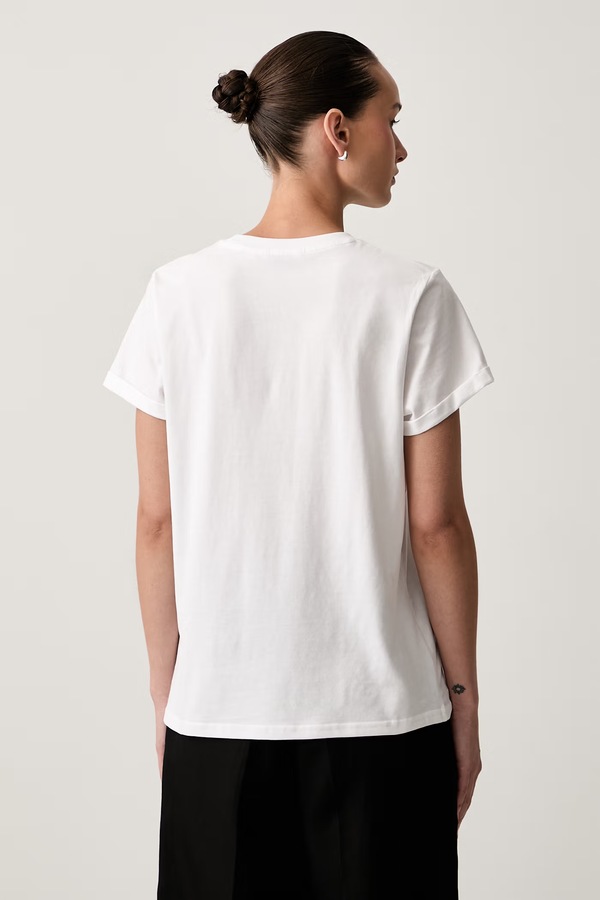 Футболка жіноча бавовняна U.S. Polo Assn. Crew Neck Pocket колір білий фото 2