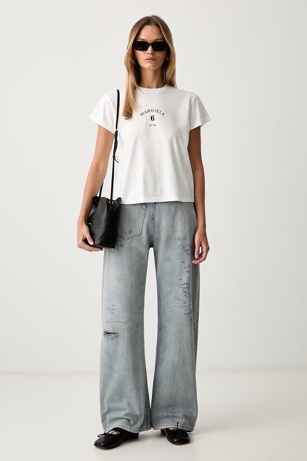 Футболка жіноча бавовняна MM6 Maison Margiela колір білий