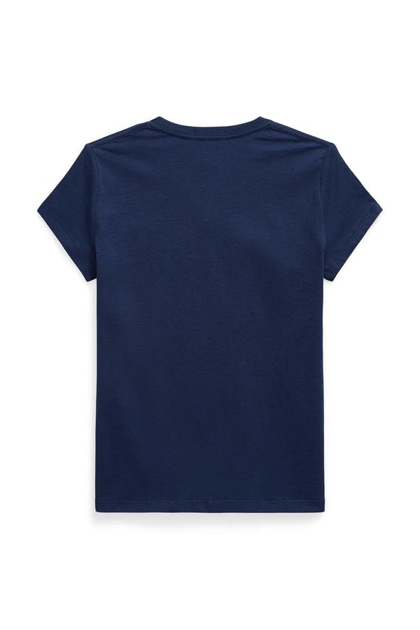 Детская хлопковая футболка Polo Ralph Lauren цвет синий