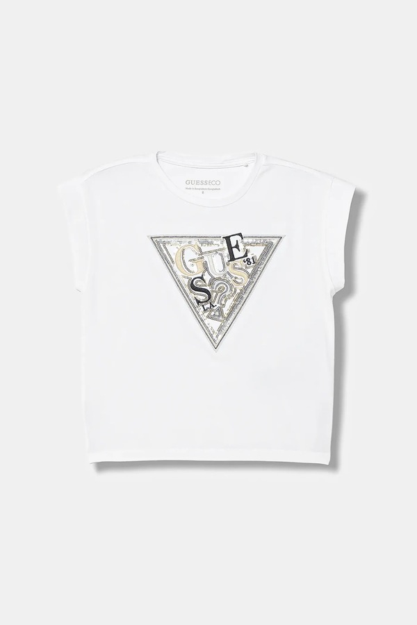 Дитяча футболка Guess колір білий