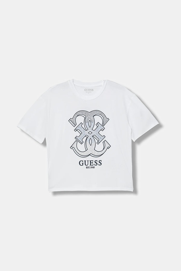 Дитяча футболка Guess колір білий
