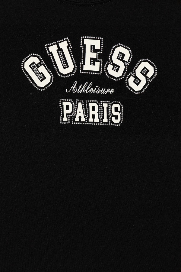 Дитяча футболка Guess колір чорний фото 2