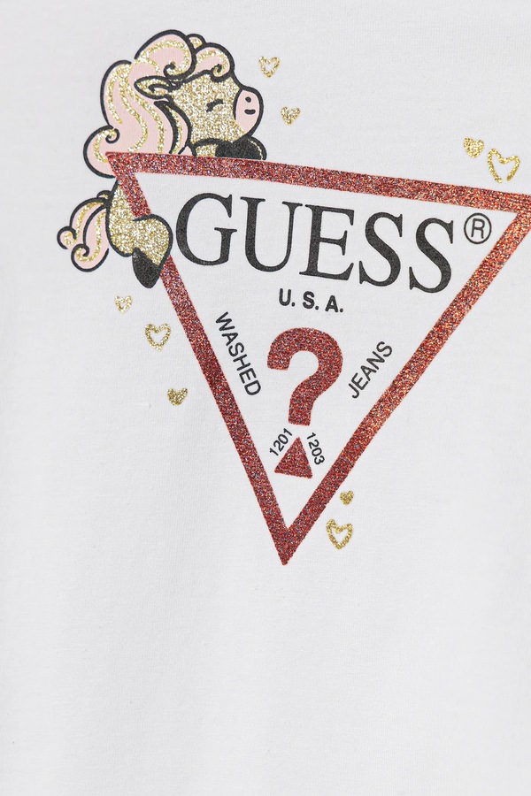 Детская футболка Guess цвет белый фото 2