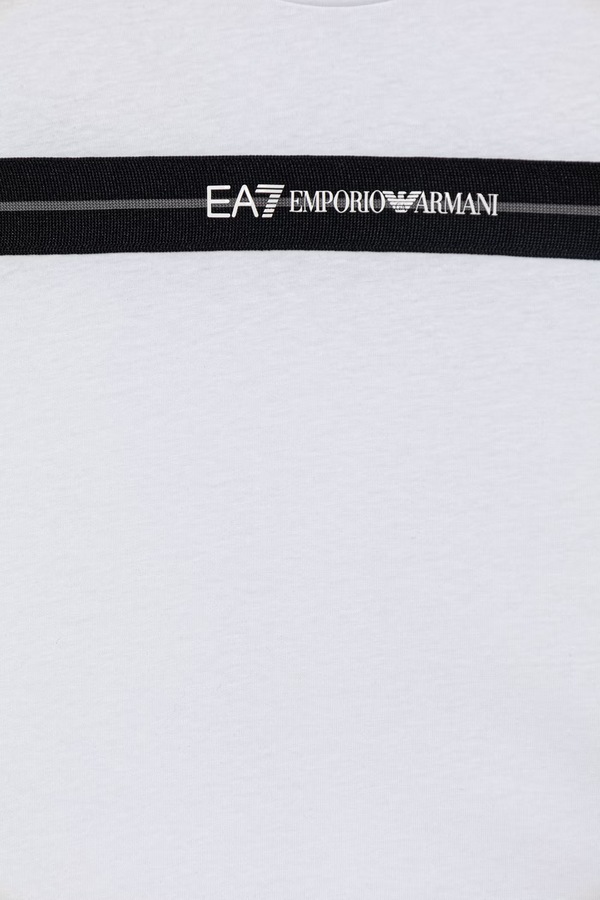 Футболка дитяча бавовняна EA7 Emporio Armani колір білий фото 2