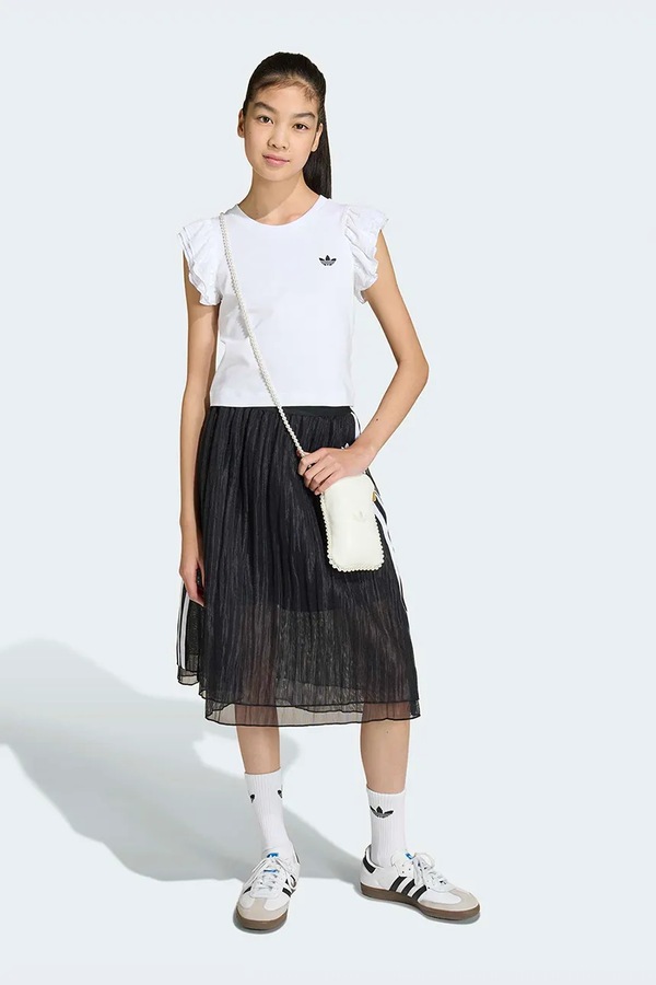 Футболка дитяча з бавовною adidas Originals колір білий фото 3