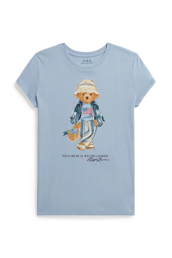 Футболка basic дитяча бавовняна Polo Ralph Lauren колір блакитний