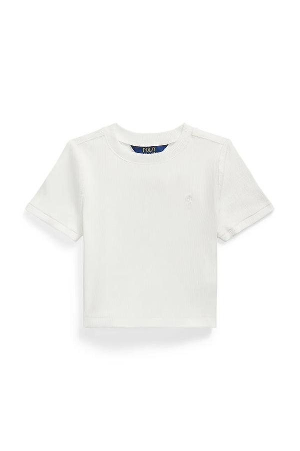Дитяча бавовняна футболка Polo Ralph Lauren колір білий фото 2