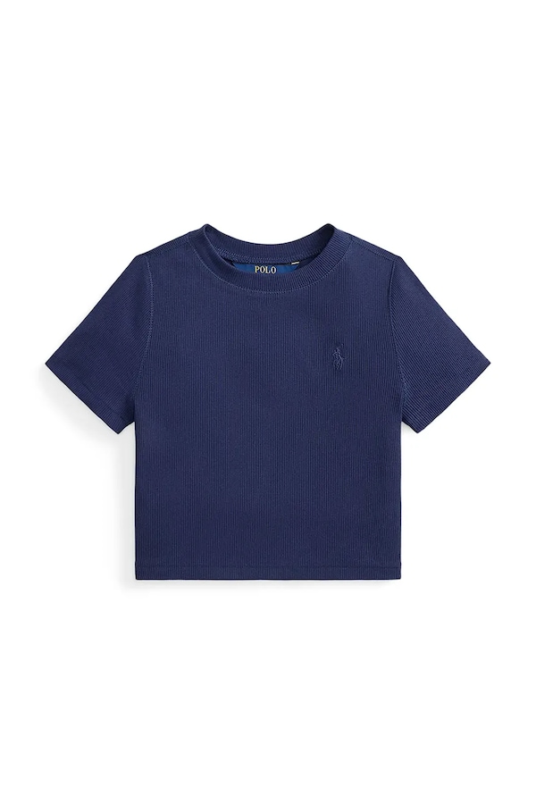 Дитяча бавовняна футболка Polo Ralph Lauren колір синій