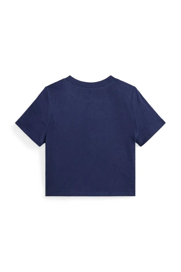 Дитяча бавовняна футболка Polo Ralph Lauren колір синій фото 2
