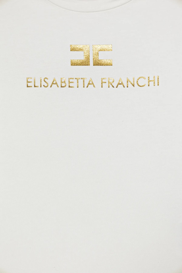 Дитяча футболка Elisabetta Franchi колір бежевий фото 2