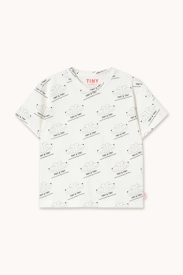 Дитяча бавовняна футболка Tinycottons TINY & TINY KNITTED TEE колір білий