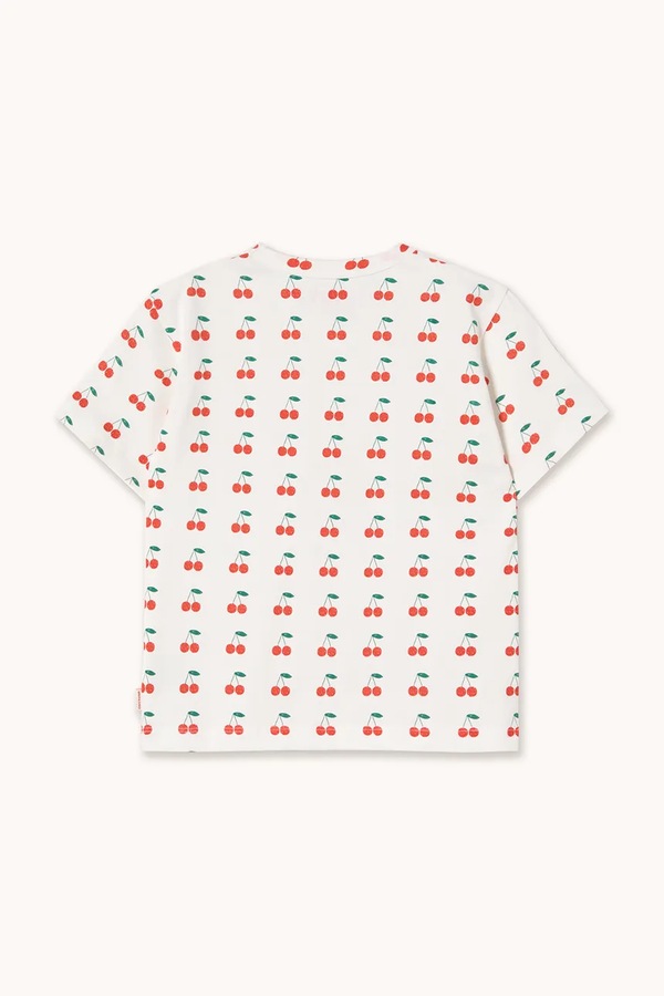 Дитяча бавовняна футболка Tinycottons CHERRIES KNITTED TEE колір білий фото 2
