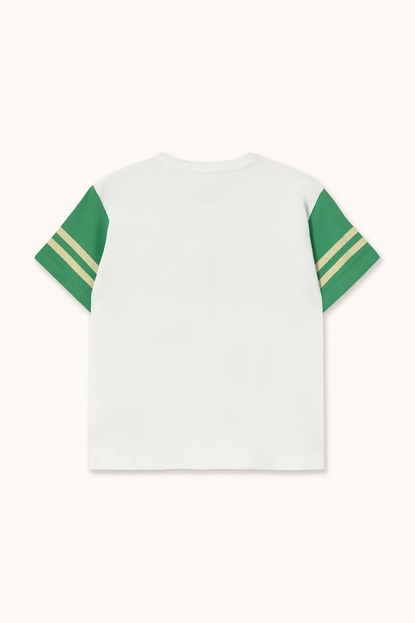 Дитяча бавовняна футболка Tinycottons STRIPES LOGO TEE колір білий фото 2