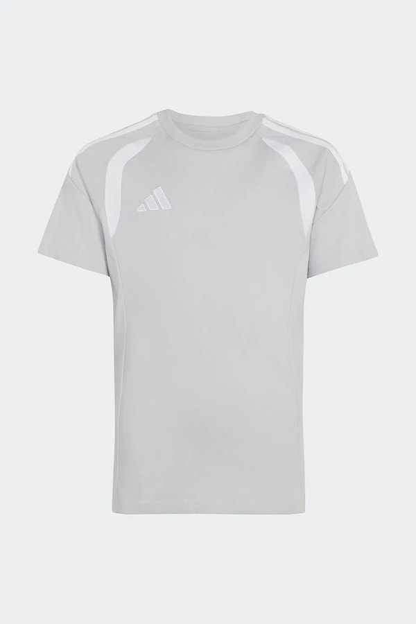 Детская хлопковая футболка adidas Performance цвет серый